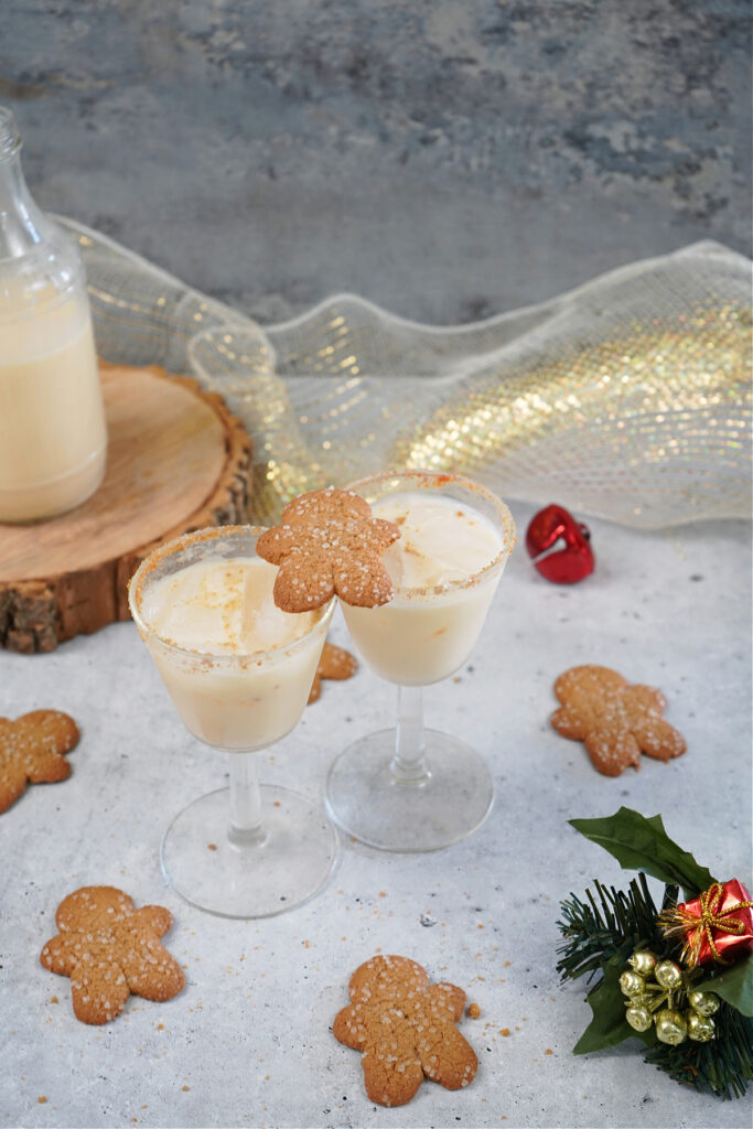 Gingerbread Bourbon Bliss Eggnog Cocktail