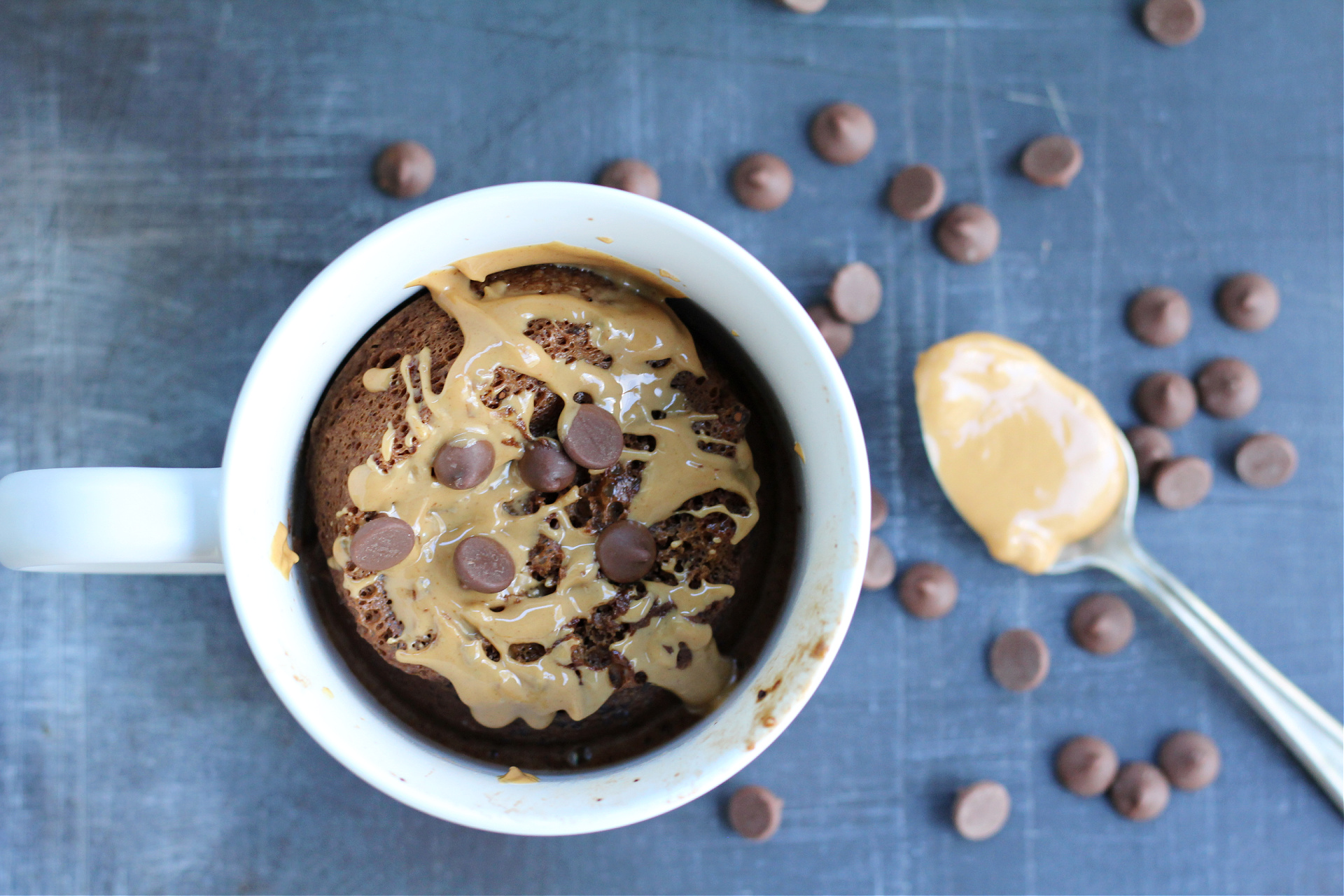 protein pb chocolate mug cake - easy college meals