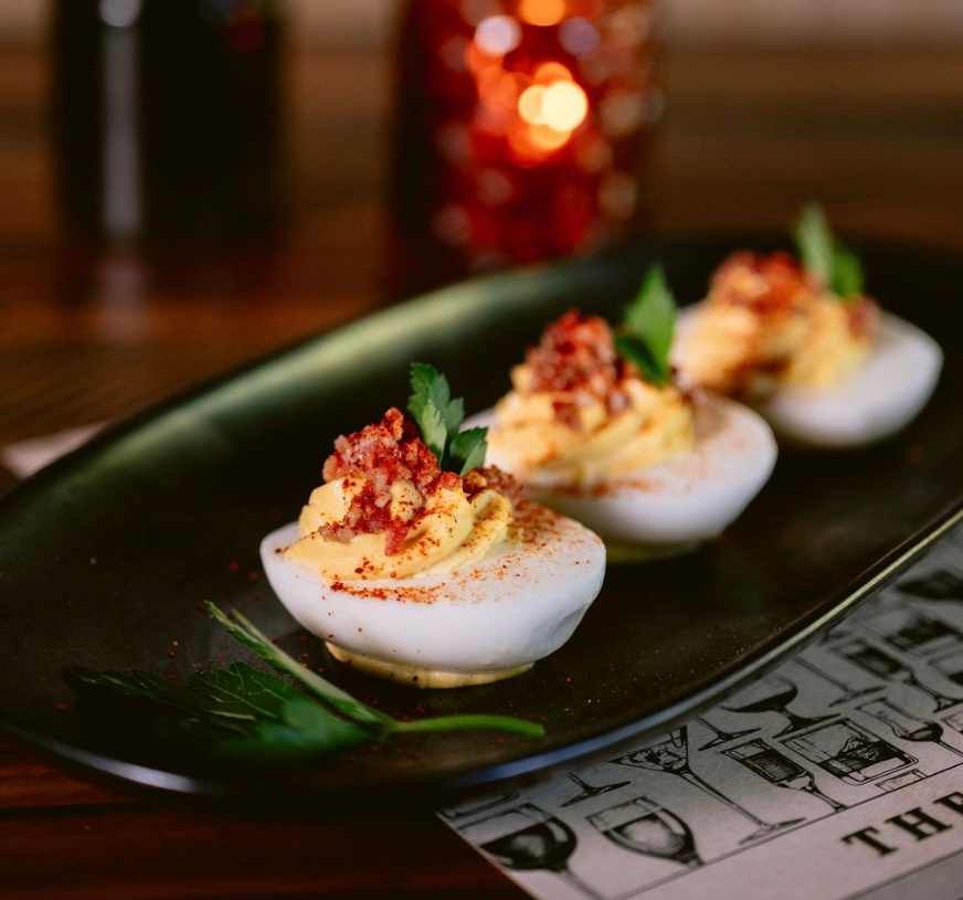 bourbon deviled eggs at The Lincoln Napa