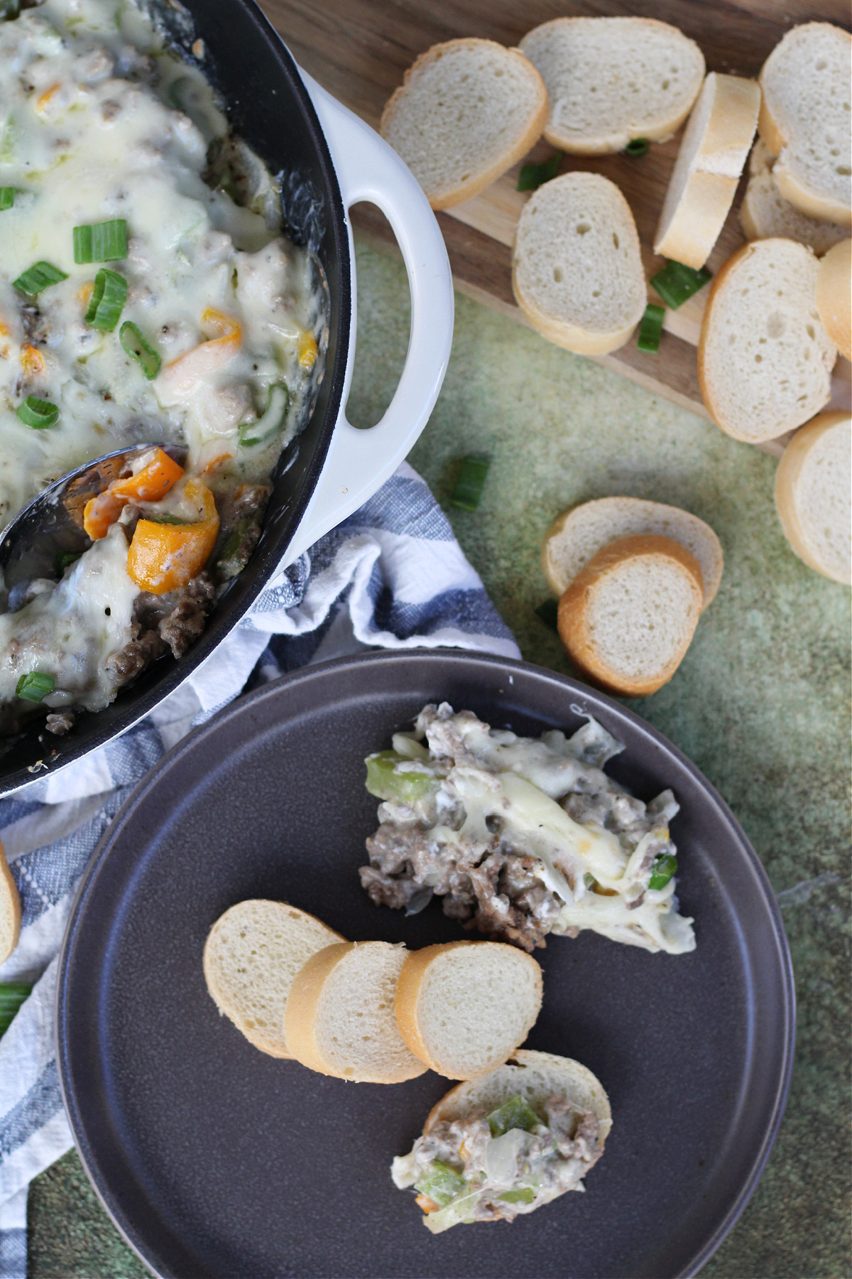 Best Philly Cheesesteak Skillet Dip
