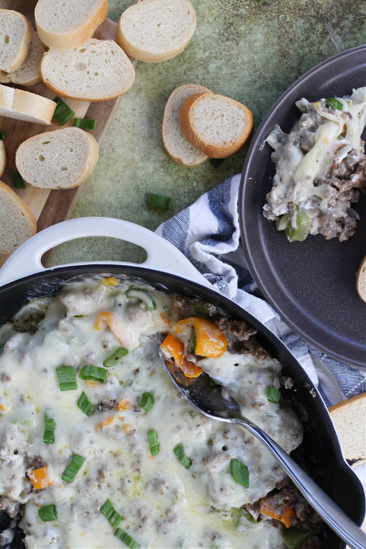 Philly Cheesesteak Skillet Dip