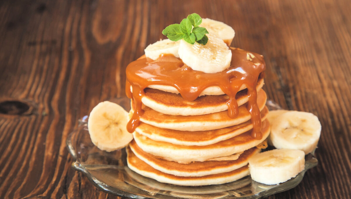 Recipes kids can make Banana Dulce de Leche Pancakes