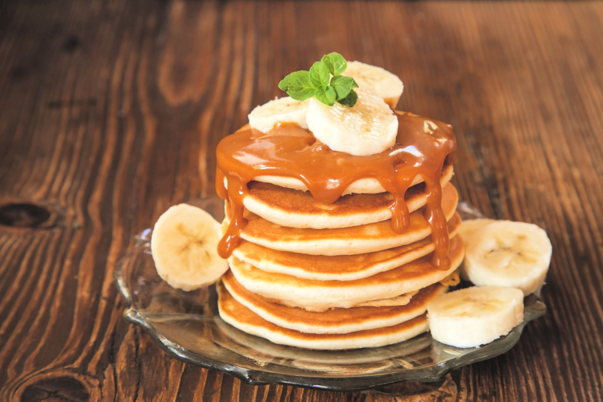 Recipes kids can make Banana Dulce de Leche Pancakes