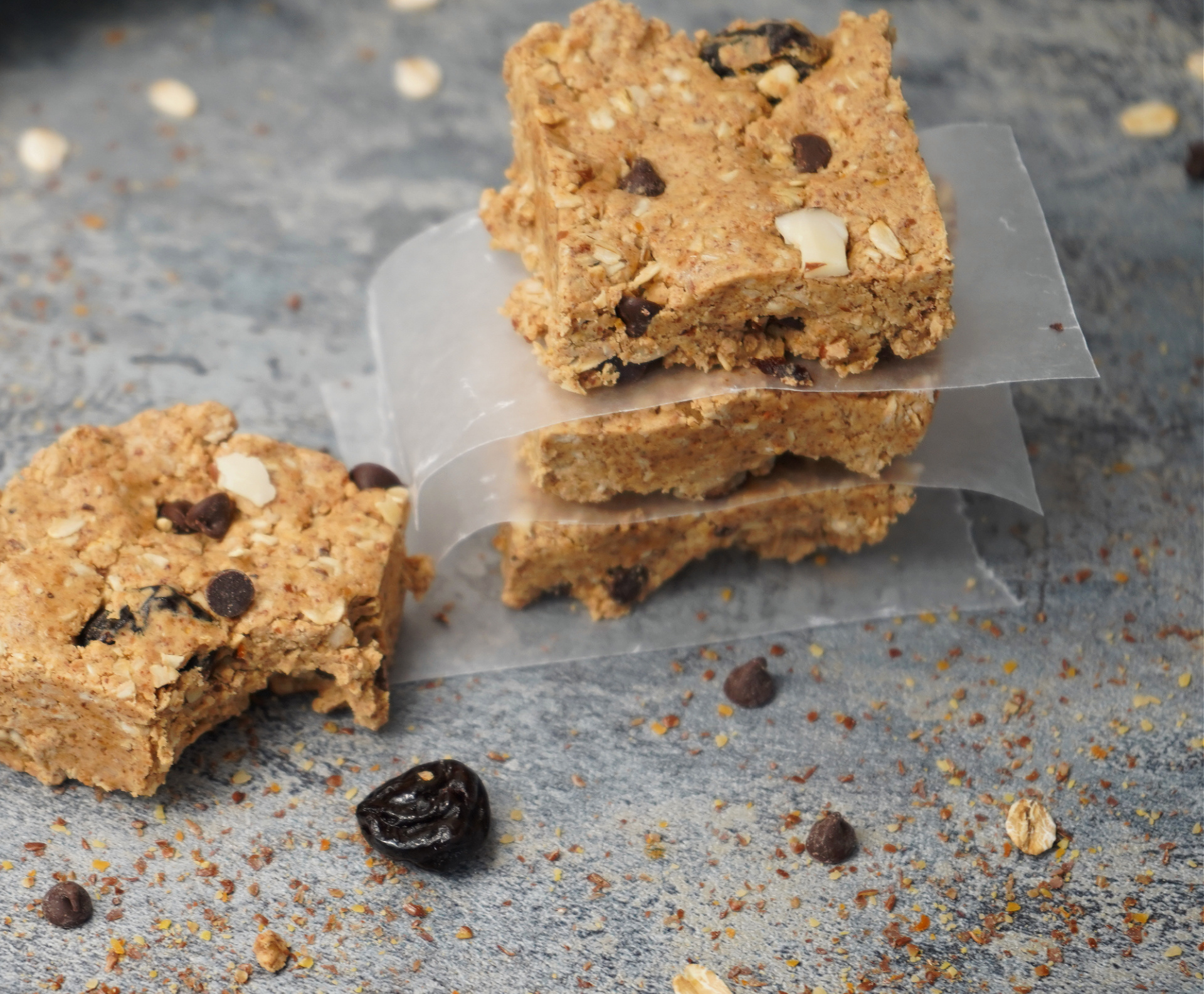 No Bake Chocolate Cherry Protein Bars