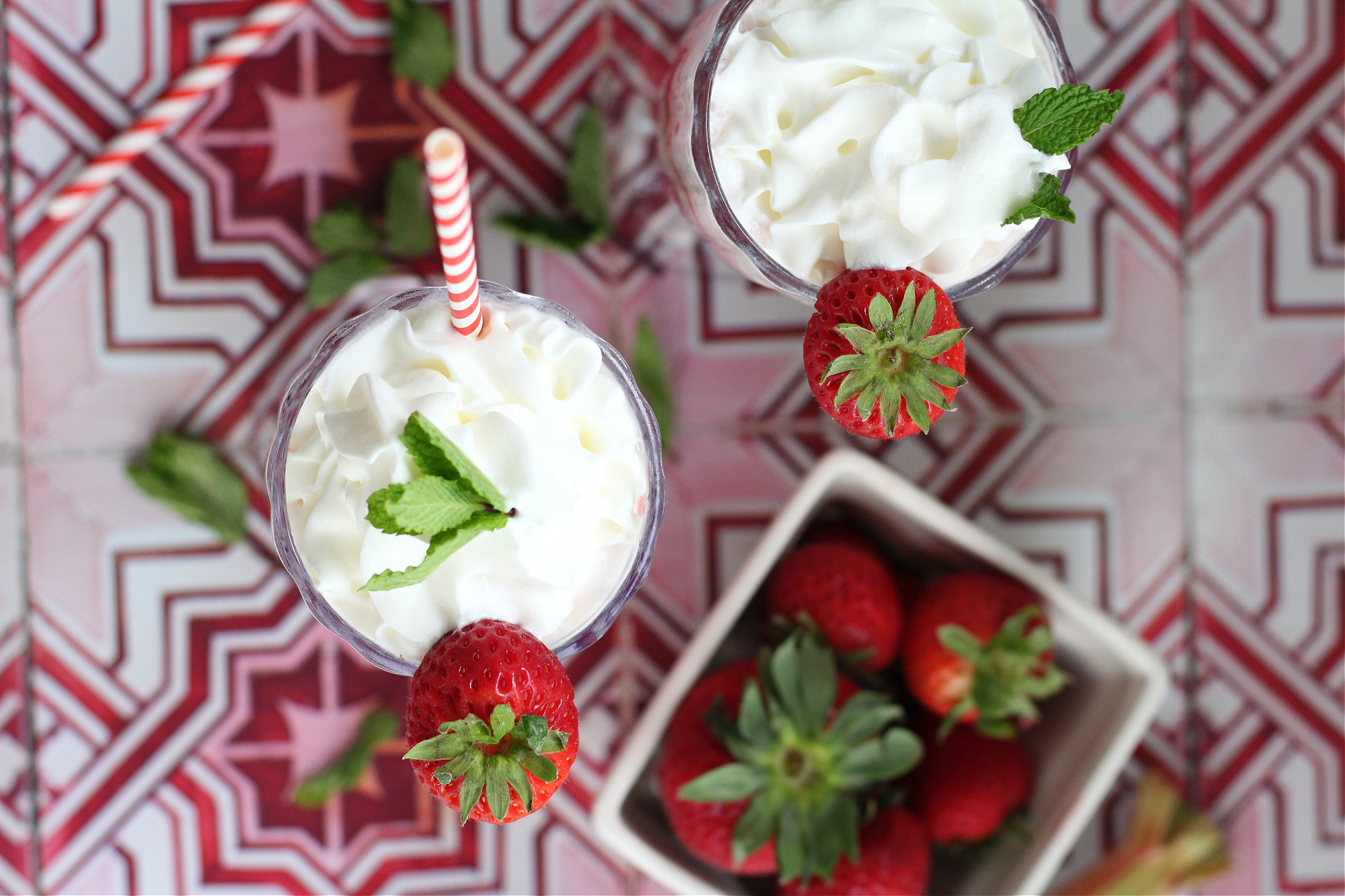 Tasty Rhubarb Strawberry Milkshake Tasty Rhubarb Strawberry Milkshake