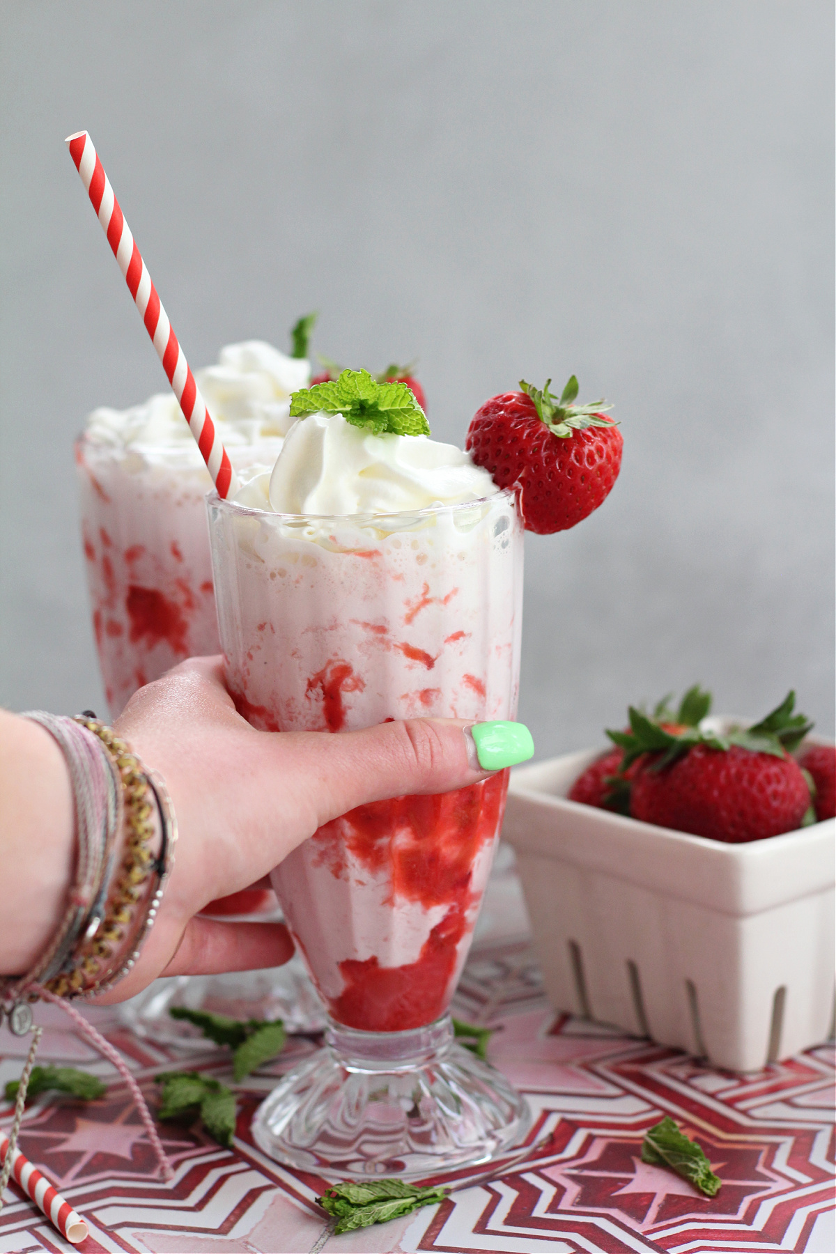 Strawberry Rhubarb Milkshake Strawberry Rhubarb Milkshake