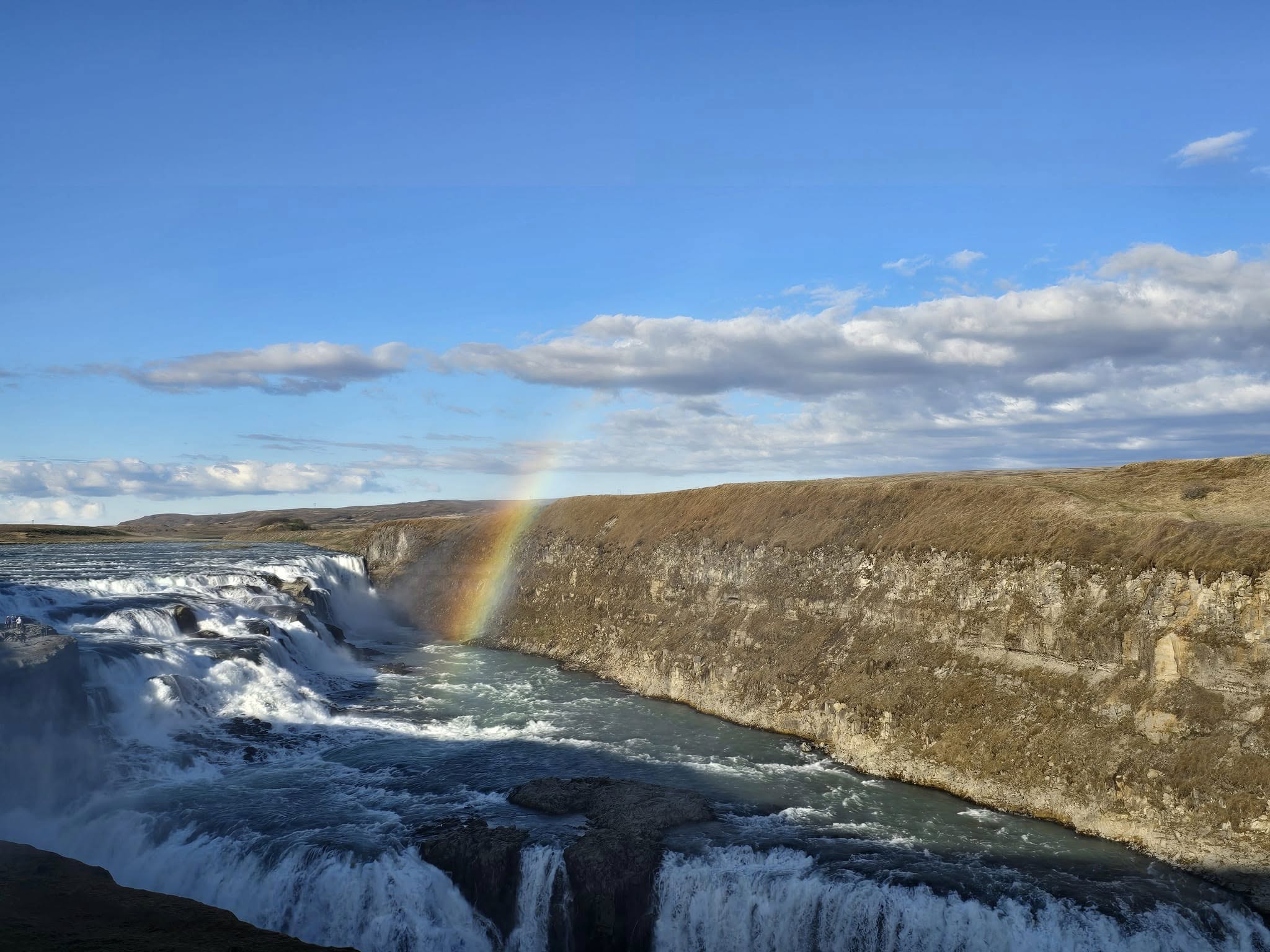 Rainbow over the Gullfoss Waterfall in Iceland Rainbow over the Gullfoss Waterfall in Iceland