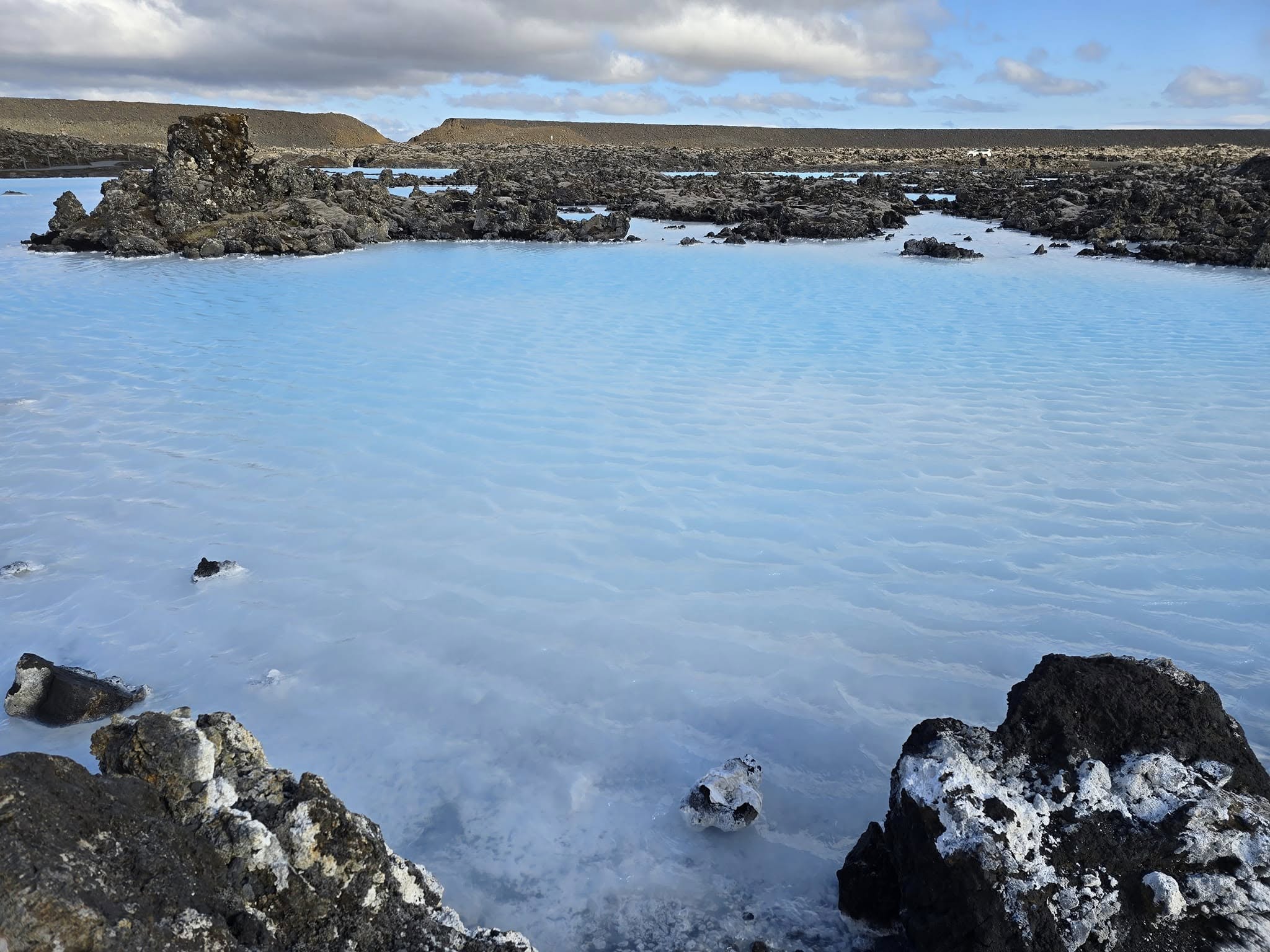 The milky blue waters of the Blue Lagoon in Iceland The milky blue waters of the Blue Lagoon in Iceland