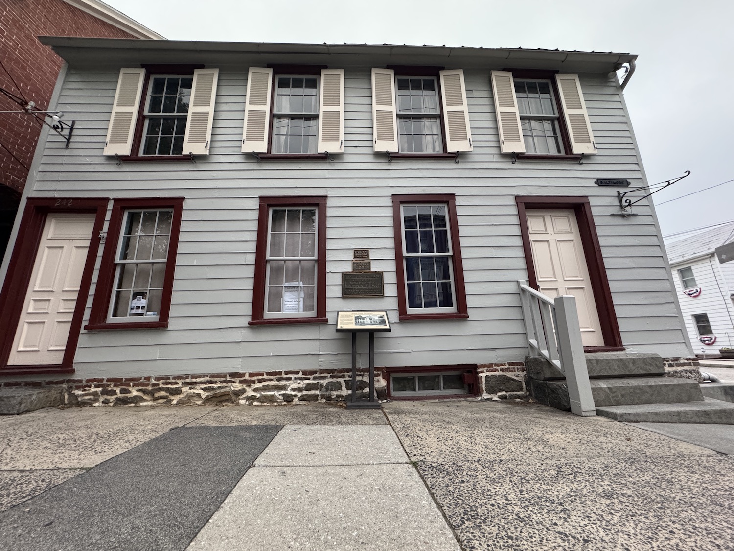 Historic Jennie Wade Birthplace House in Gettysburg, Pennsylvania, known for Civil War hauntings.