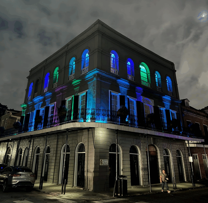 Haunted LaLaurie Mansion in the French Quarter of New Orleans, Louisiana.