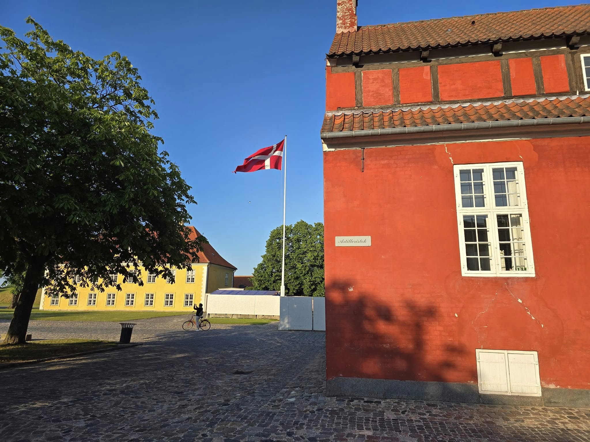 Guided bike tour exploring historic Copenhagen military base