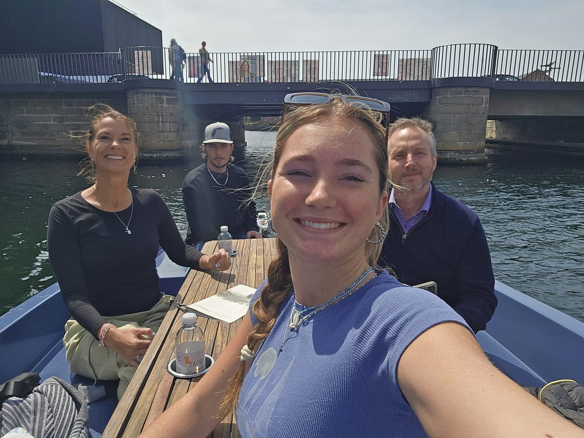 Renting an electric boat to cruise the canals of Copenhagen