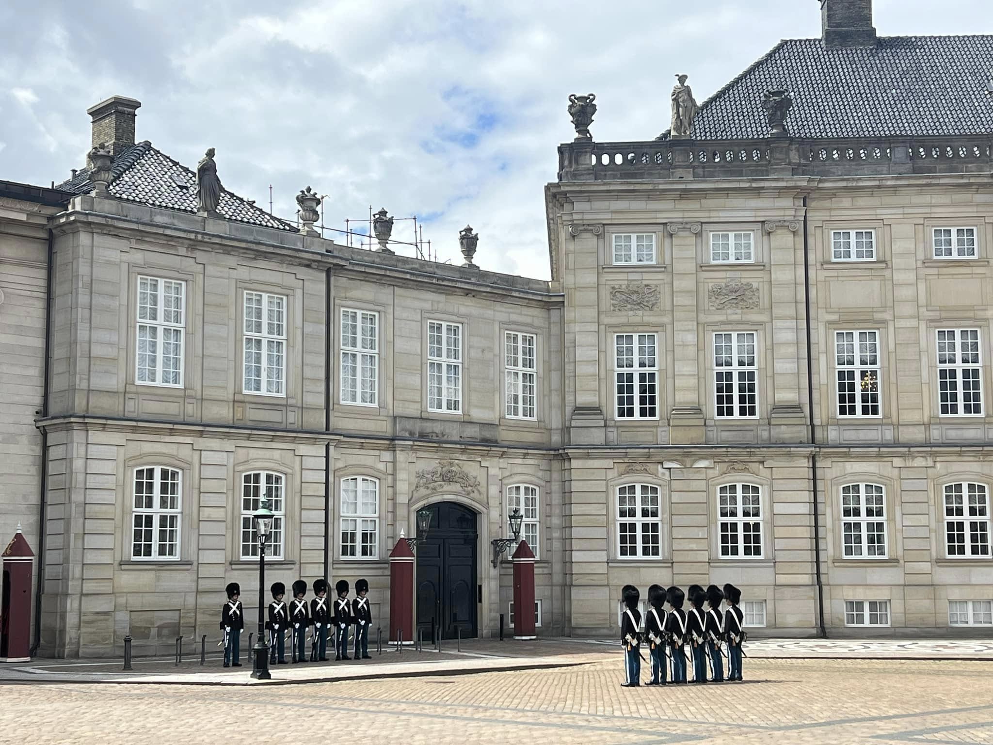 Changing of the Royal Guard ceremony in Copenhagen palace