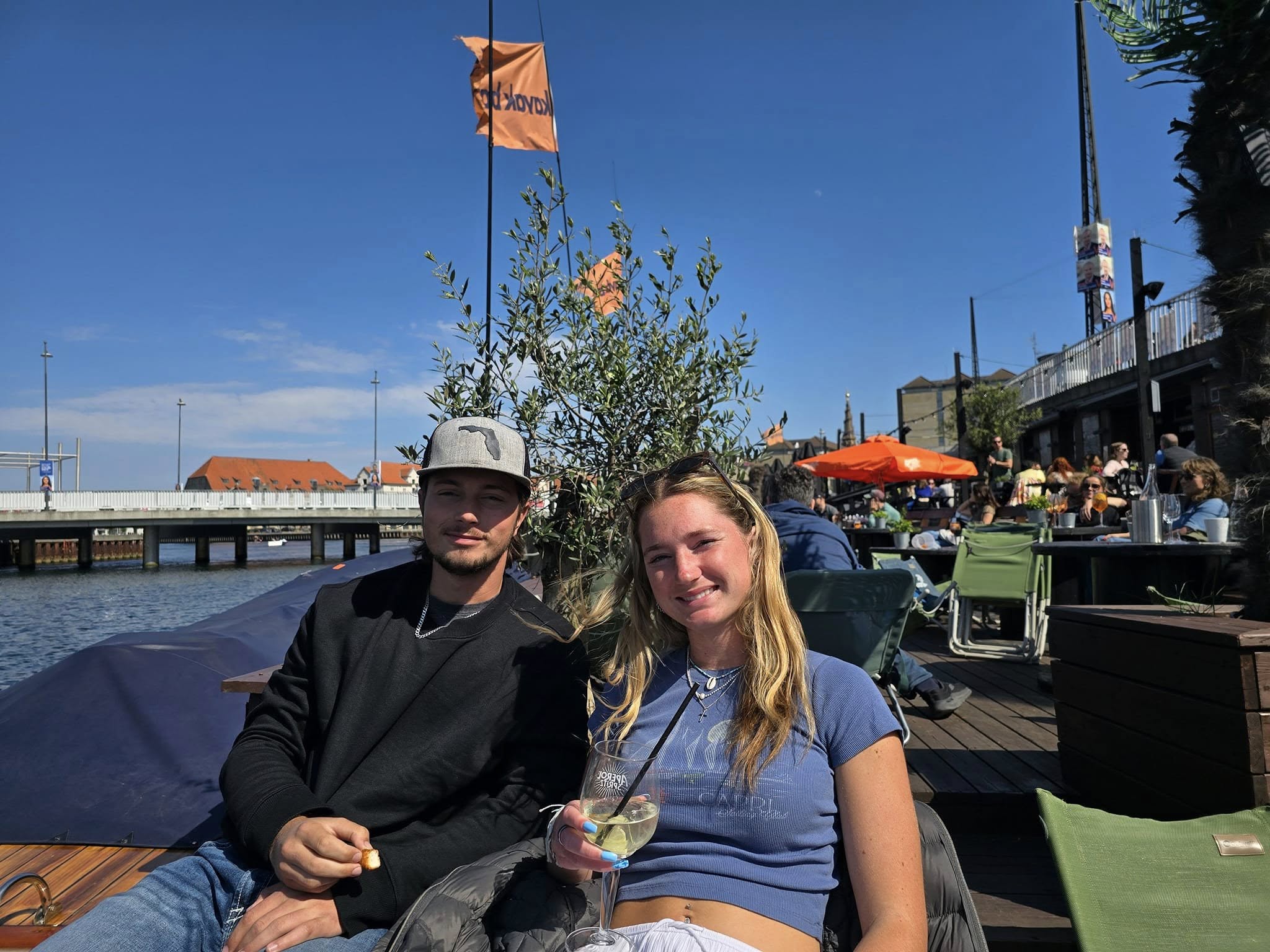 Cocktails and canal views at Kayak Bar in Copenhagen