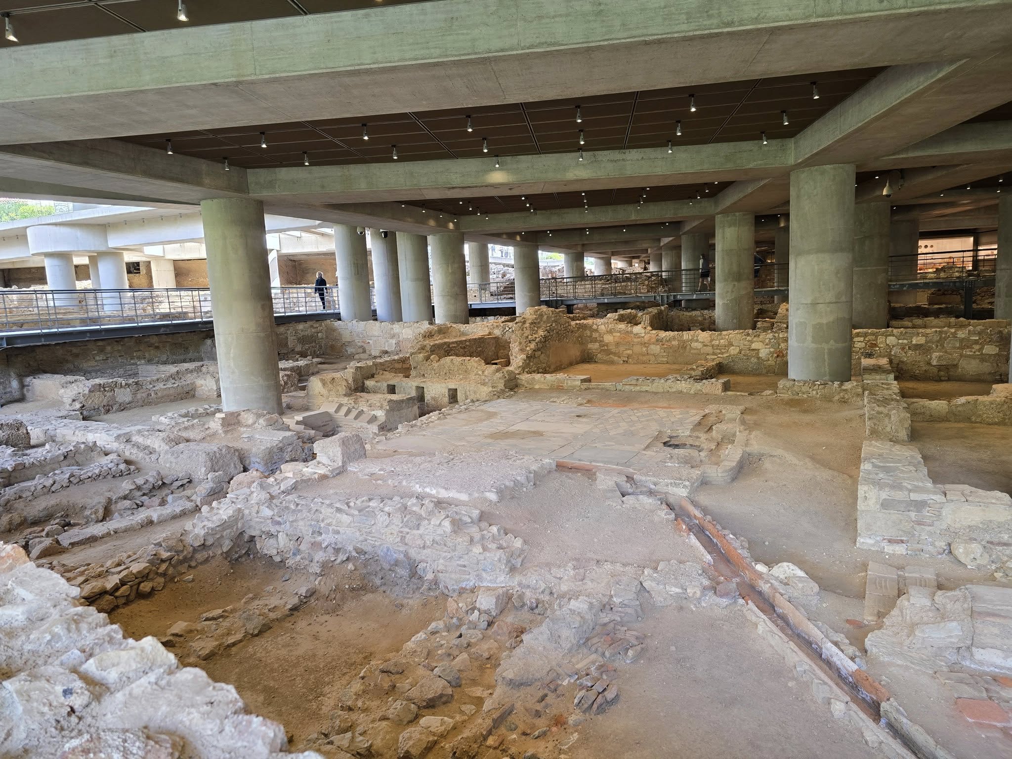 Acropolis Museum glass floor ruins Athens Greece
