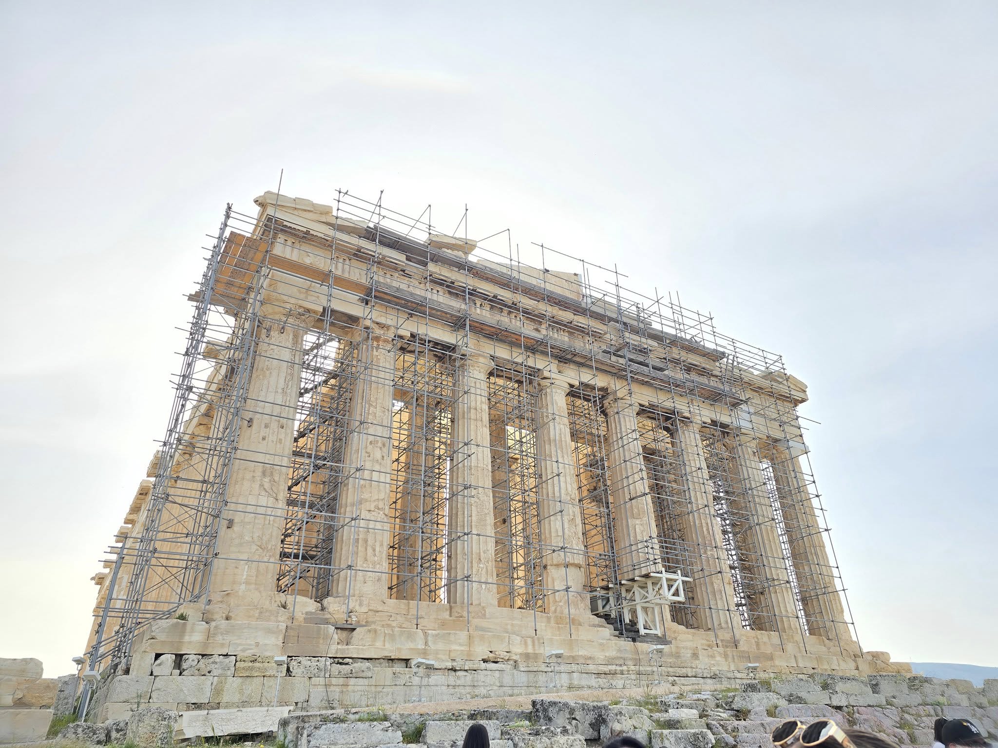 Construction on Acropolis in Athens Greece