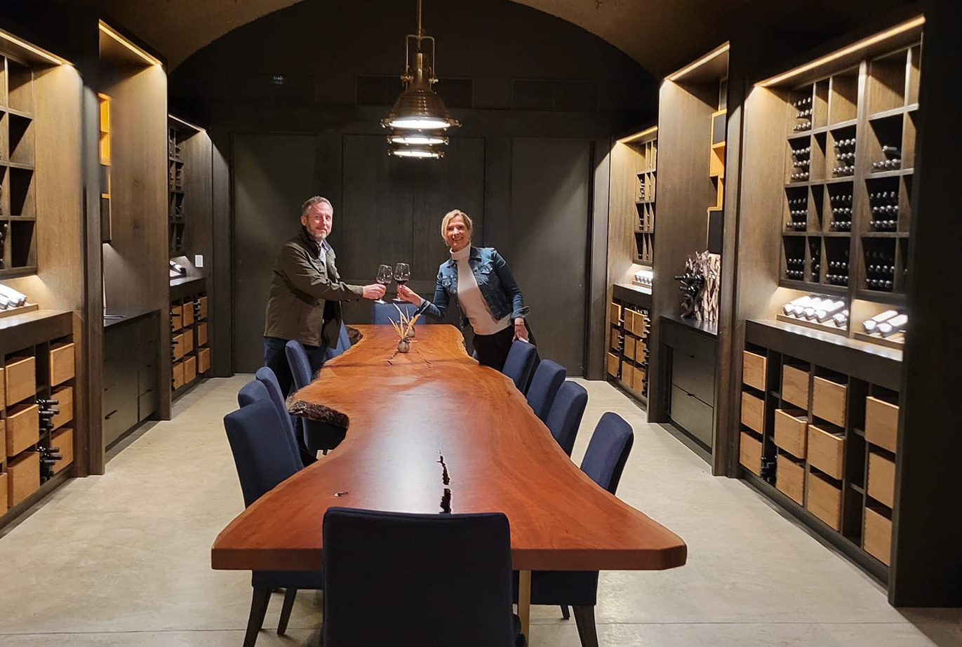 Couple at a winery in Napa Valley