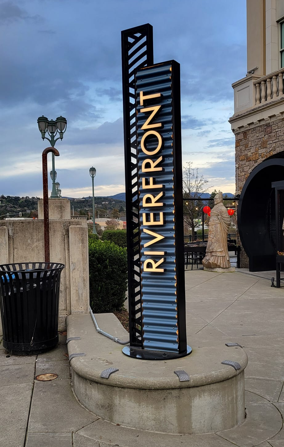 Riverfront Sign in Downtown Napa