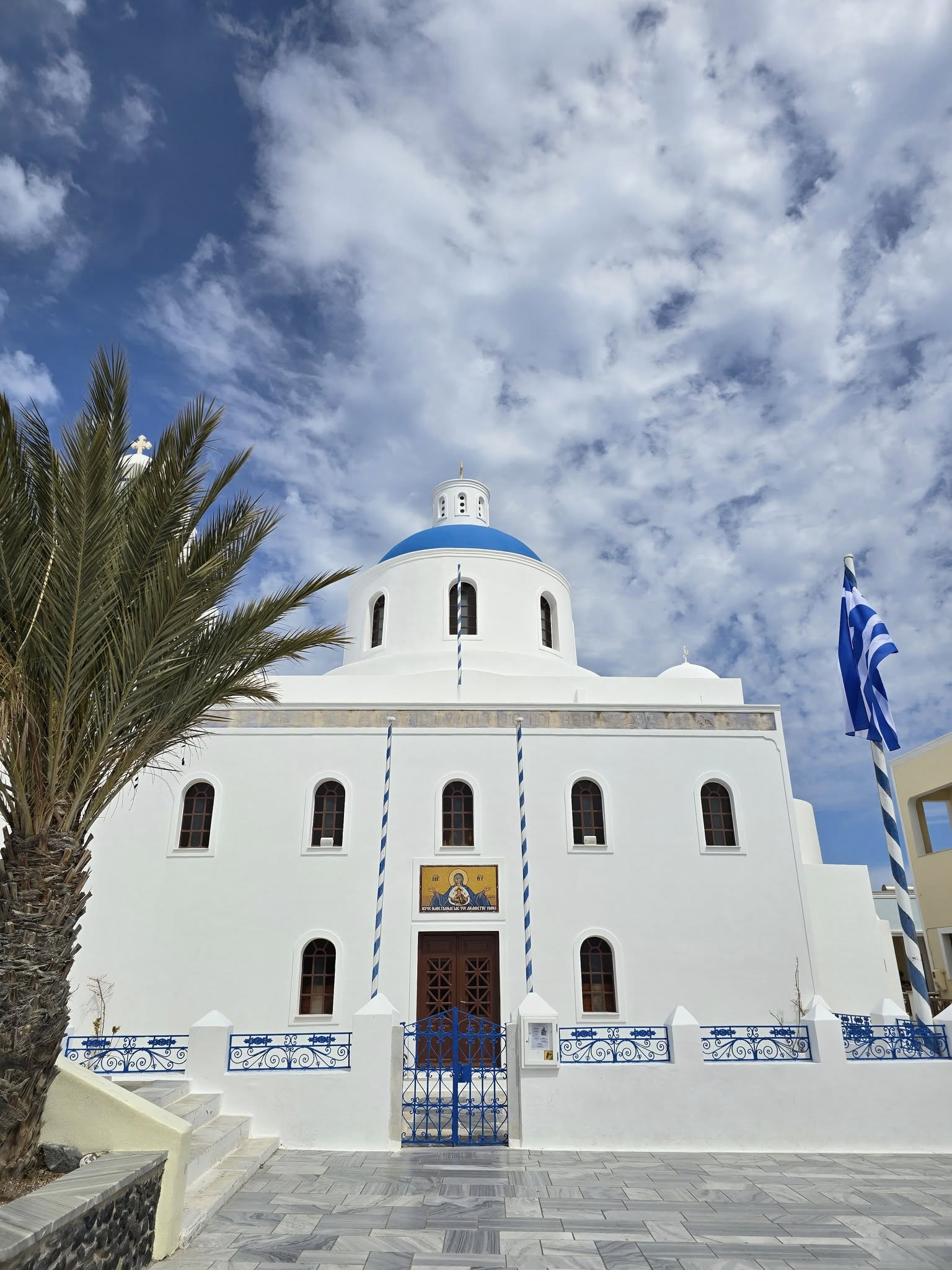 White church in Santorini