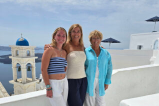 three generation vacation in santorini greece