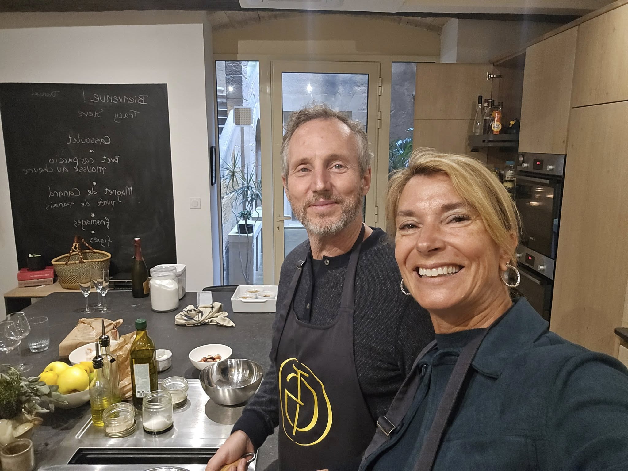 French cooking class in Bordeaux preparing duck and cassoulet