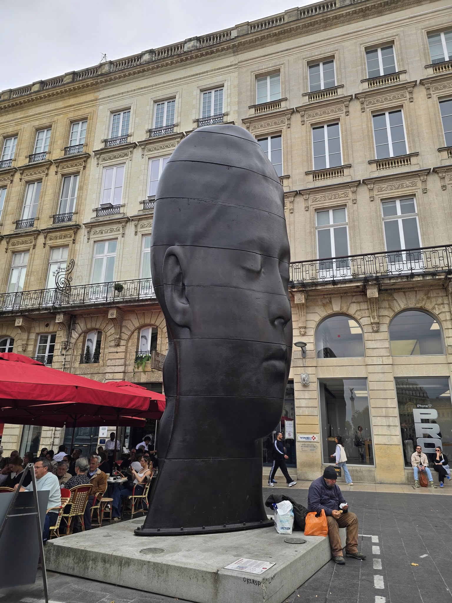 Statue on the streets of wine lover destination Bordeaux France