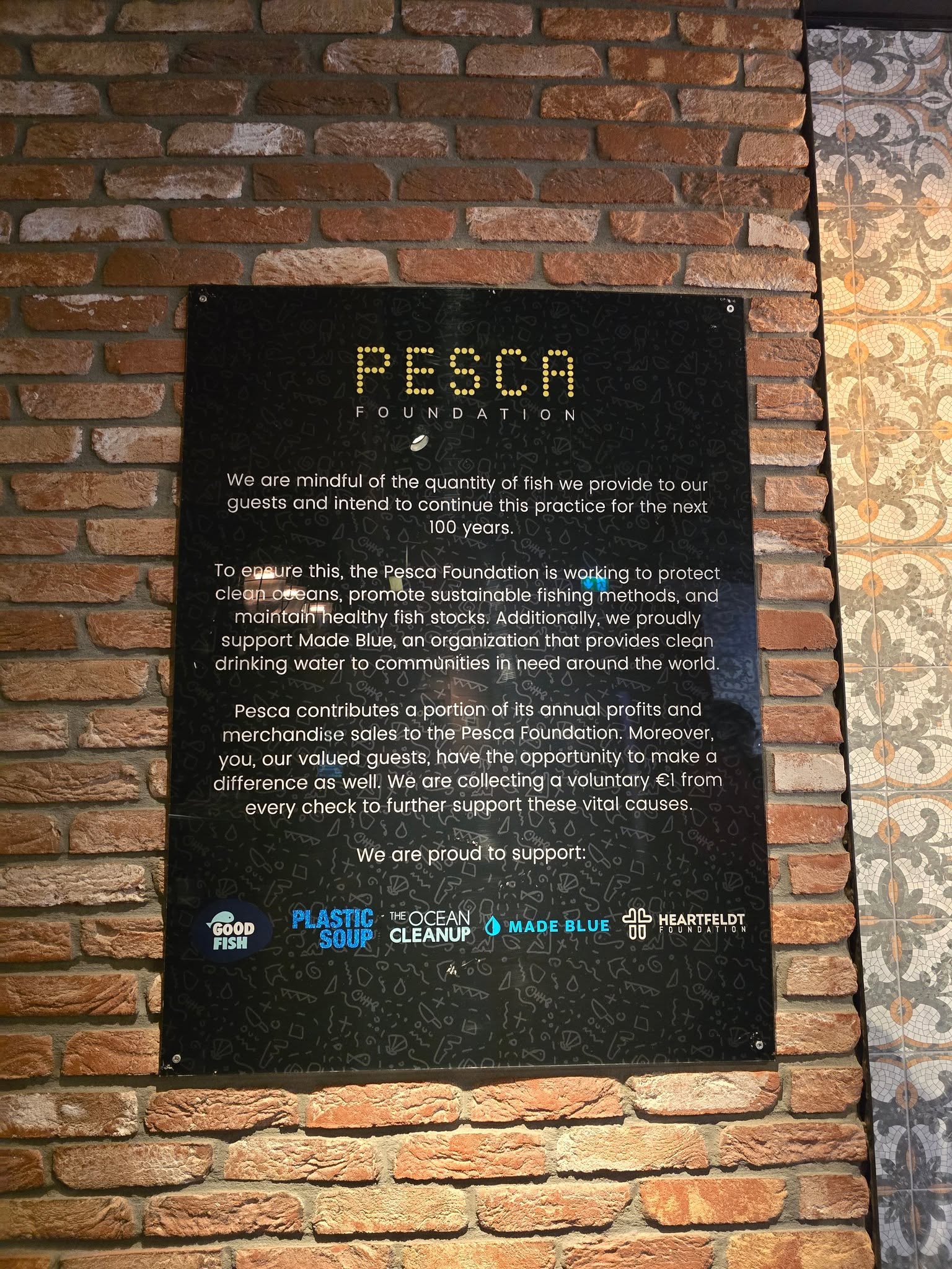 Pesca restaurant in Amsterdam known as the Theater of Fish