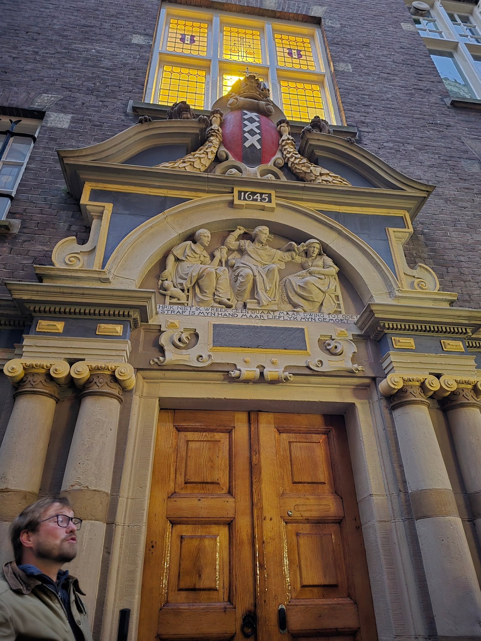 Walking through the historic streets of Amsterdam